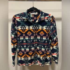 Woolrich Womens S Flannel Button Shirt  Southwestern Aztec Chamois Multicolor
